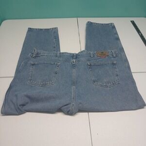 Wrangler Mens Regular‎ Fit Straight Leg Blue Denim Jeans Size 46x32